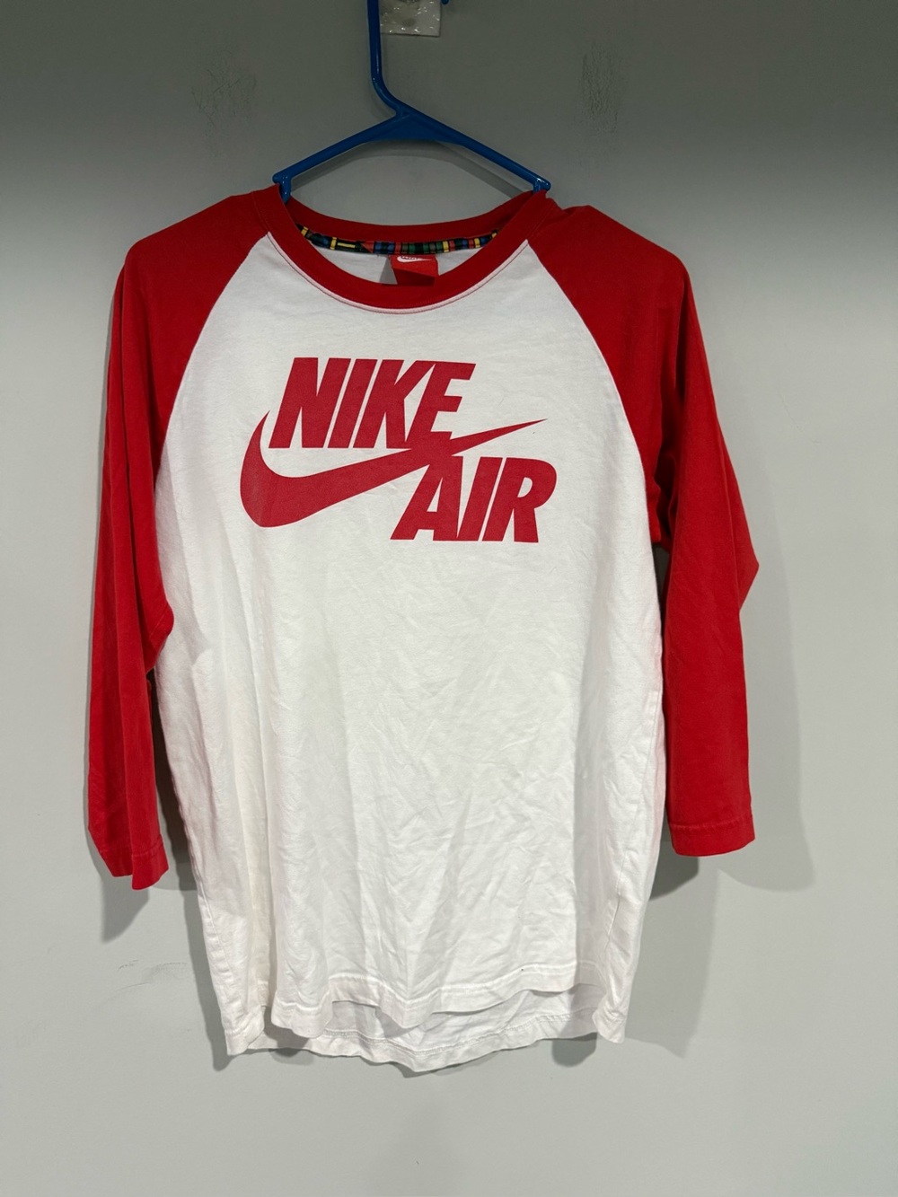 Nike shirt size medium retro vintage AIR Swoosh Baseball Raglan